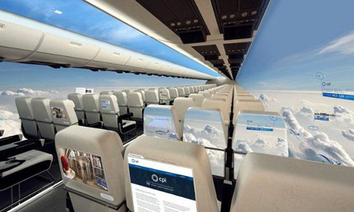 Ir radīta lidmašīna bez logiem. Tagad pasažieri varēs justies kā starp mākoņiem
