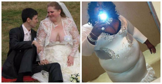 Šīs līgavas ir izvēlējušās briesmīgas un pretīgas kāzu kleitas. Fuj!!!