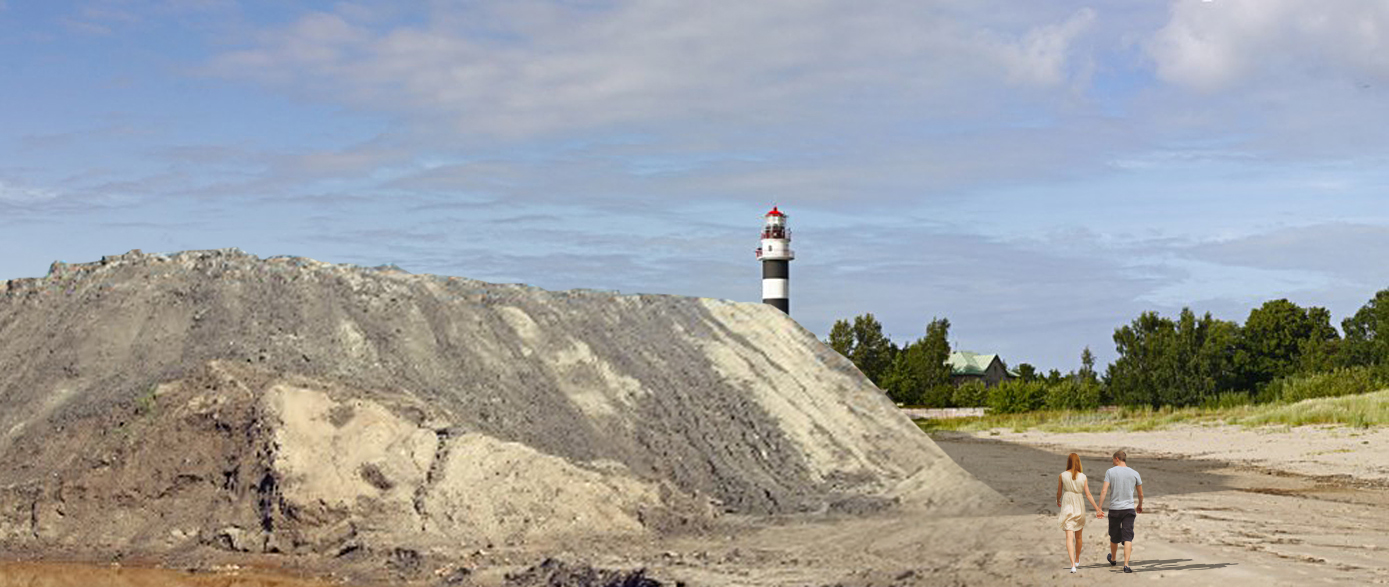 Daugavgrīvas pludmalē liegs pieeju molam un veidos būvgružu izgāztuvi